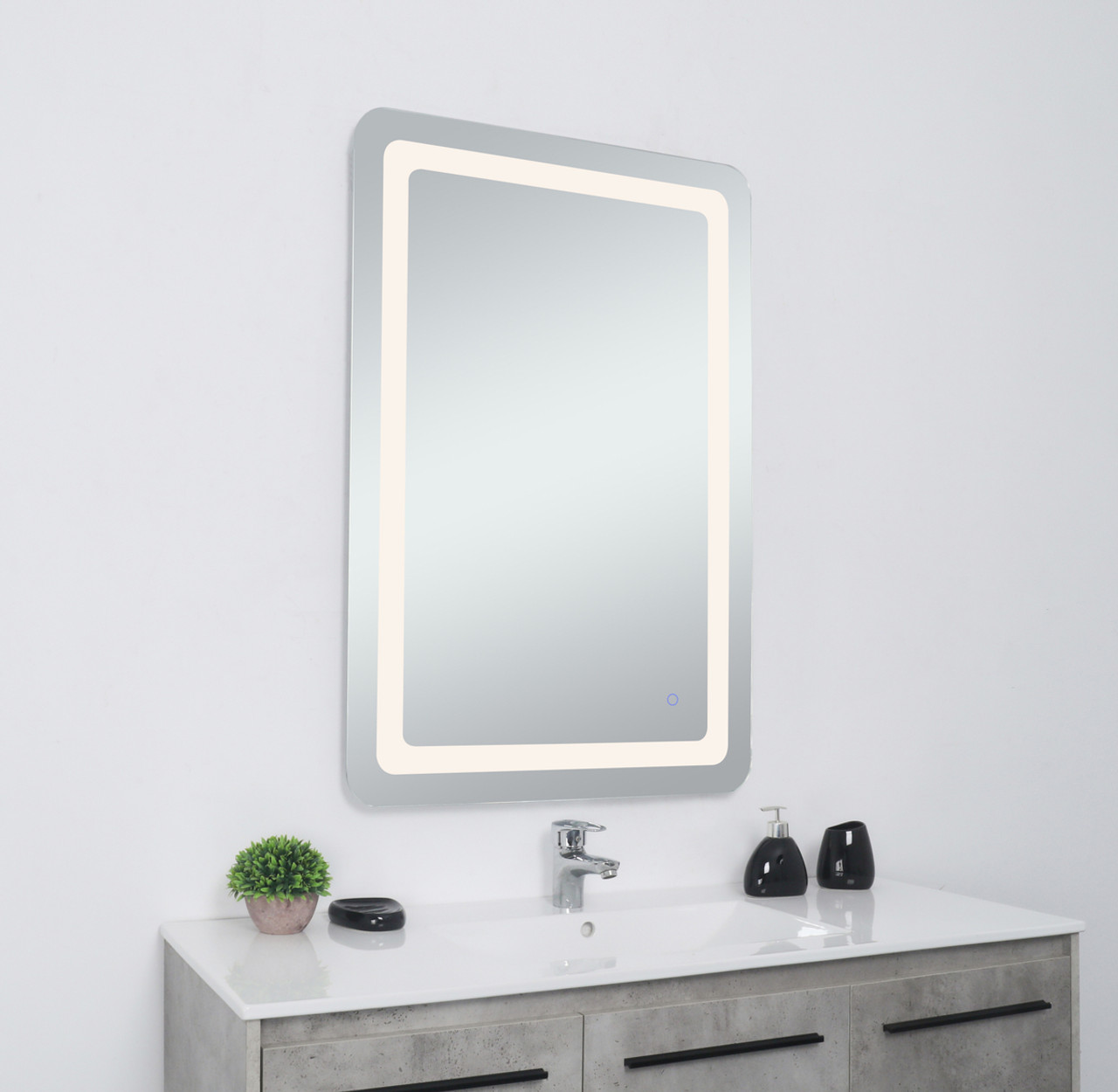 Elegant Decor MRE32440 Genesis 24in x 40in soft edge LED mirror