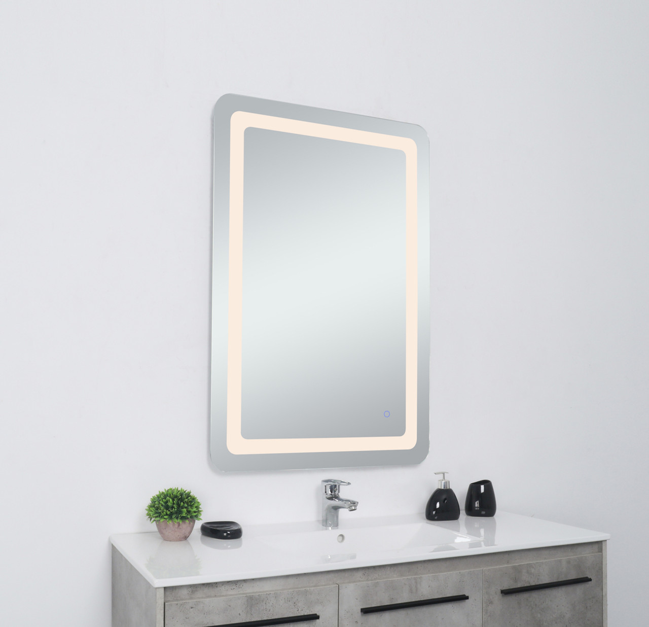 Elegant Decor MRE32440 Genesis 24in x 40in soft edge LED mirror