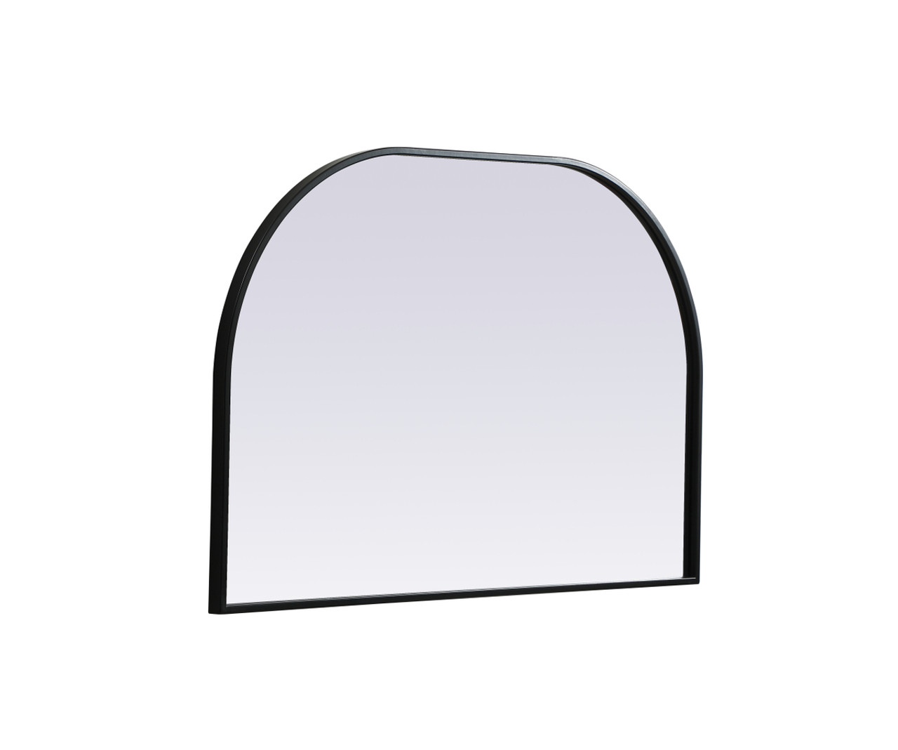 Elegant Decor MR1B3624BLK Metal Frame Arch Mirror 36x24 Inch in Black