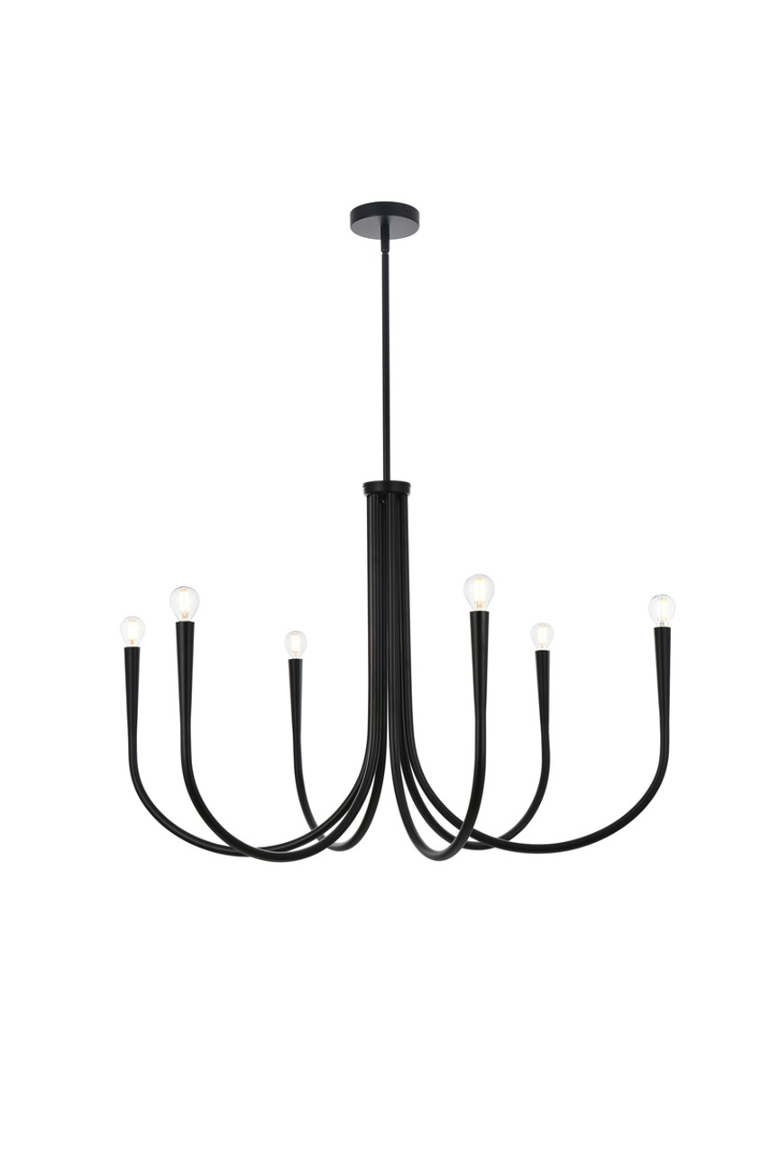 Living District LD722D36BK Layne 36 inch chandelier in Black