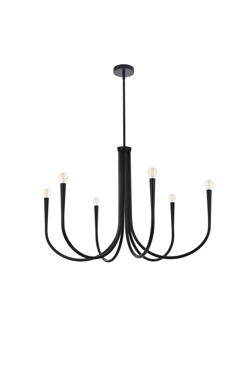 Living District LD722D36BK Layne 36 inch chandelier in Black