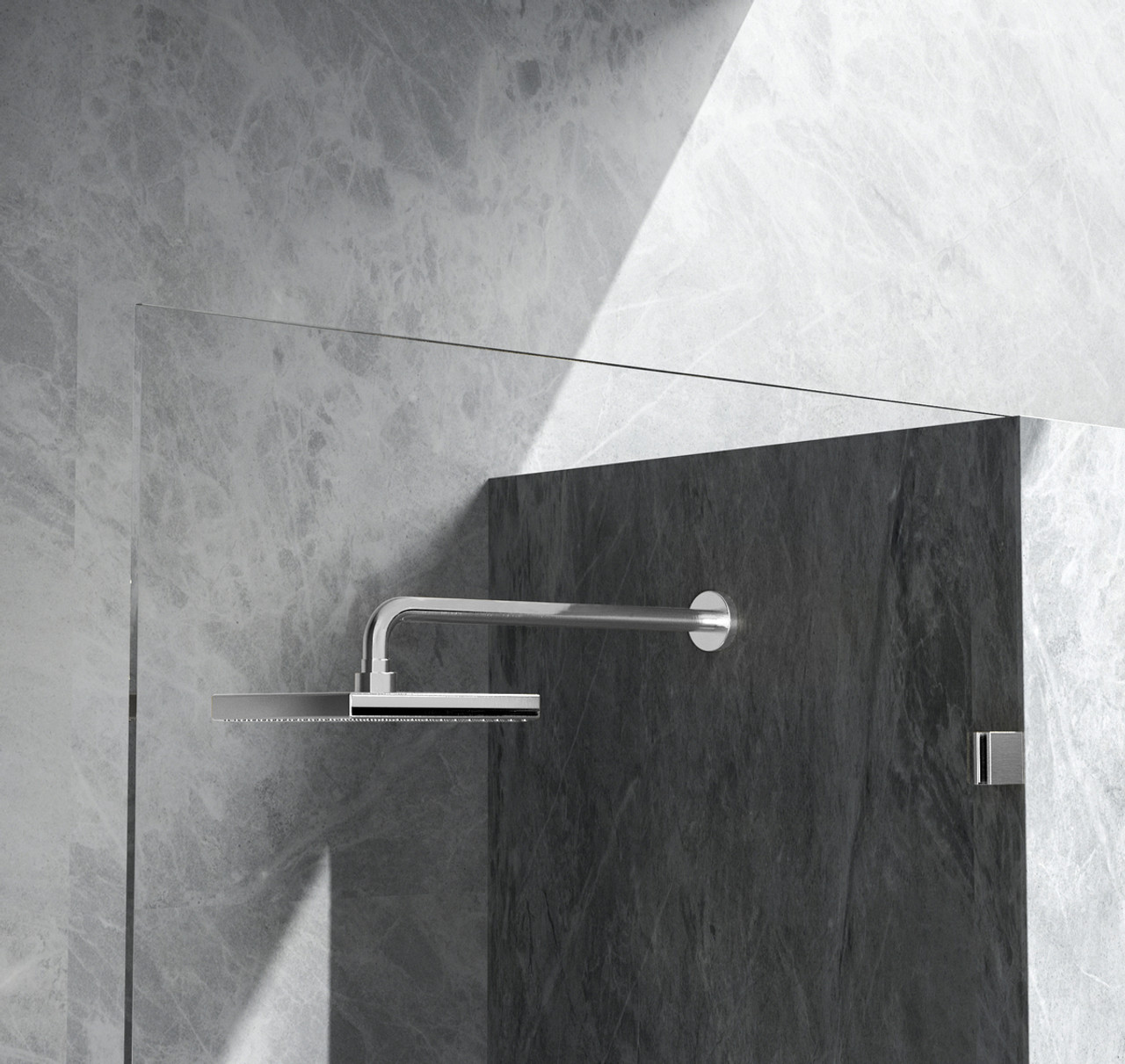 Elegant Kitchen and Bath SD155-3578BNK Fixed frameless shower door 35 x 78 Brushed Nickel