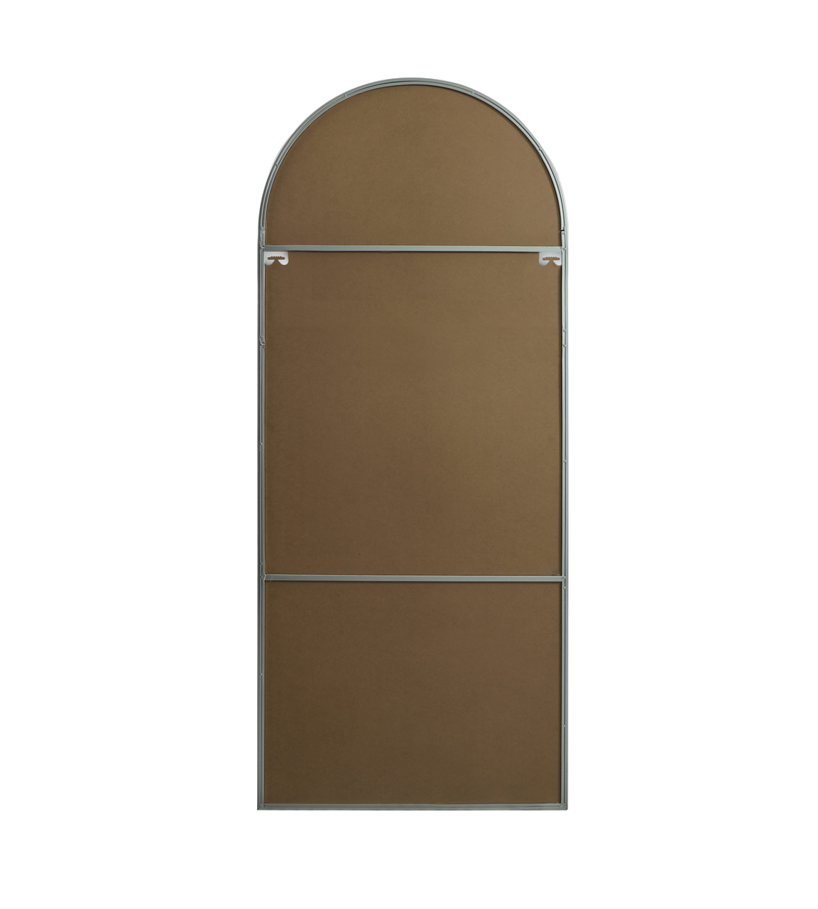 Elegant Decor MR1A3276SIL Metal Frame Arch Full Length Mirror 32x76 Inch in Silver