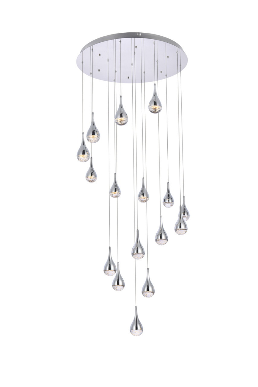 Elegant Lighting 3816D36C Amherst 36 inch LED chandelier in chrome Elegant Lighting 3816D36C Amherst 36 inch LED chandelier in chrome