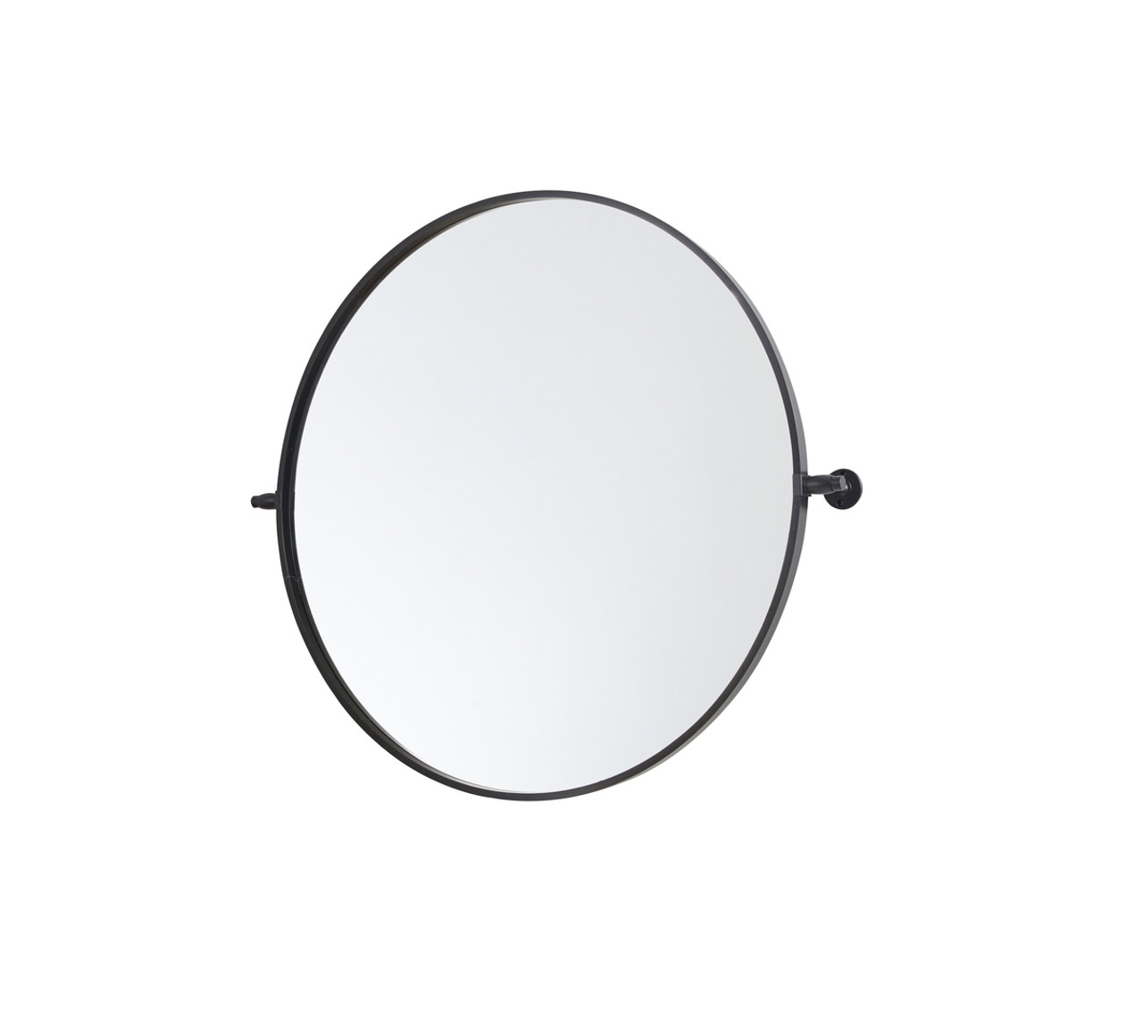 Elegant Décor MR6B24SIL Round pivot mirror 24 inch in silver