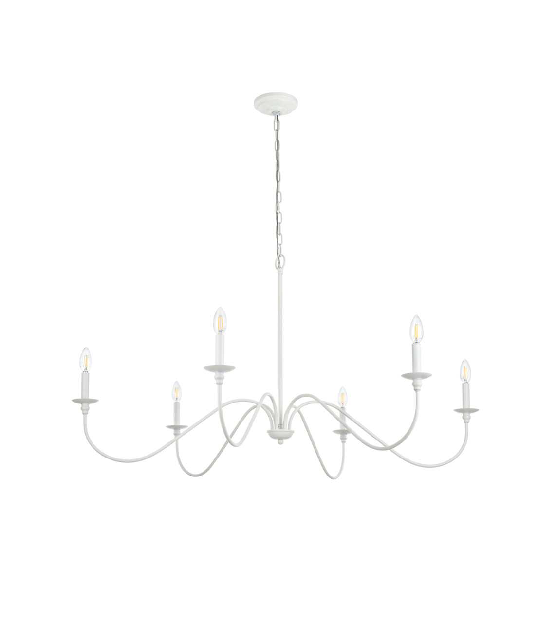 Living District LD5056D48WH Rohan 48 inch chandelier in White