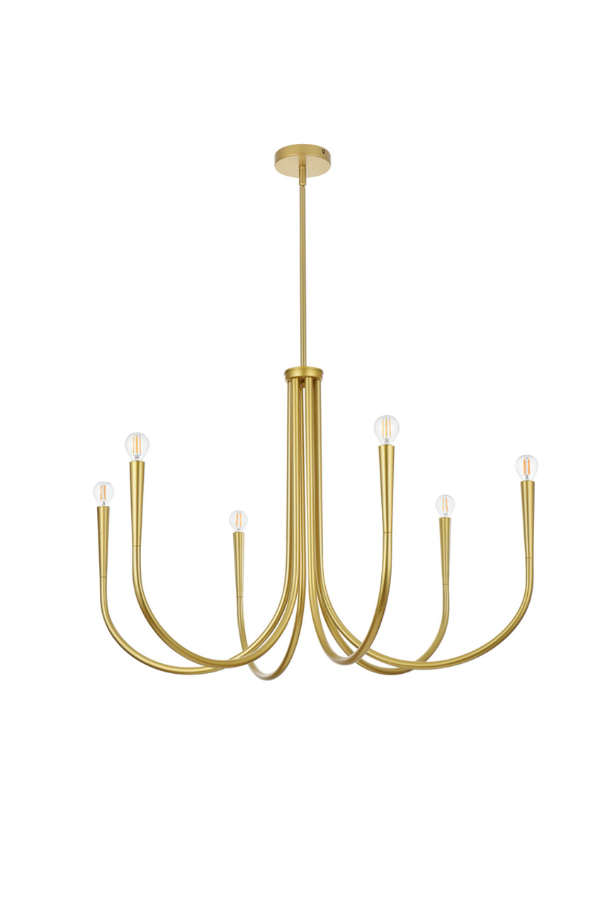 Living District LD722D36BR Layne 36 inch chandelier in Brass