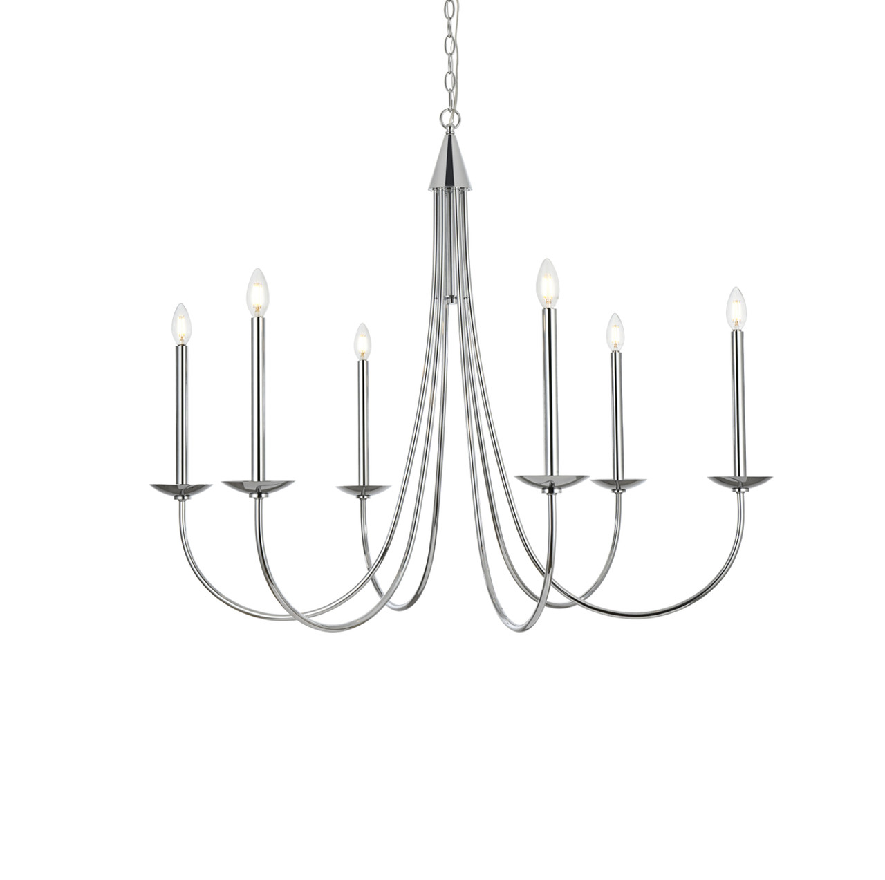 Living District LD810D42C Cohen 42 inch chandelier in Chrome