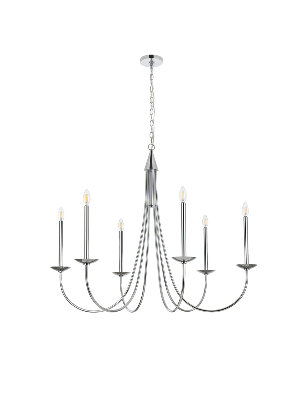 Living District LD810D42C Cohen 42 inch chandelier in Chrome