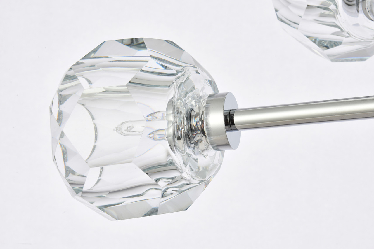 Elegant Lighting 3509D35C Graham 12 Light Pendant in Chrome