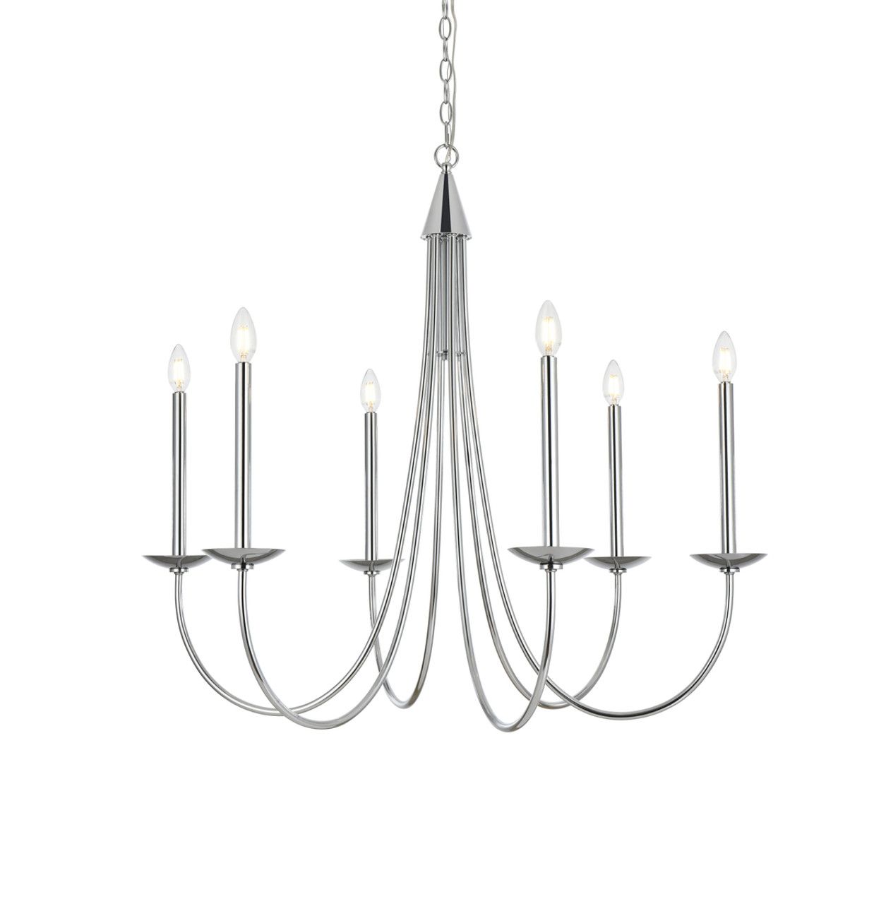 Living District LD810D36C Cohen 36 inch chandelier in Chrome