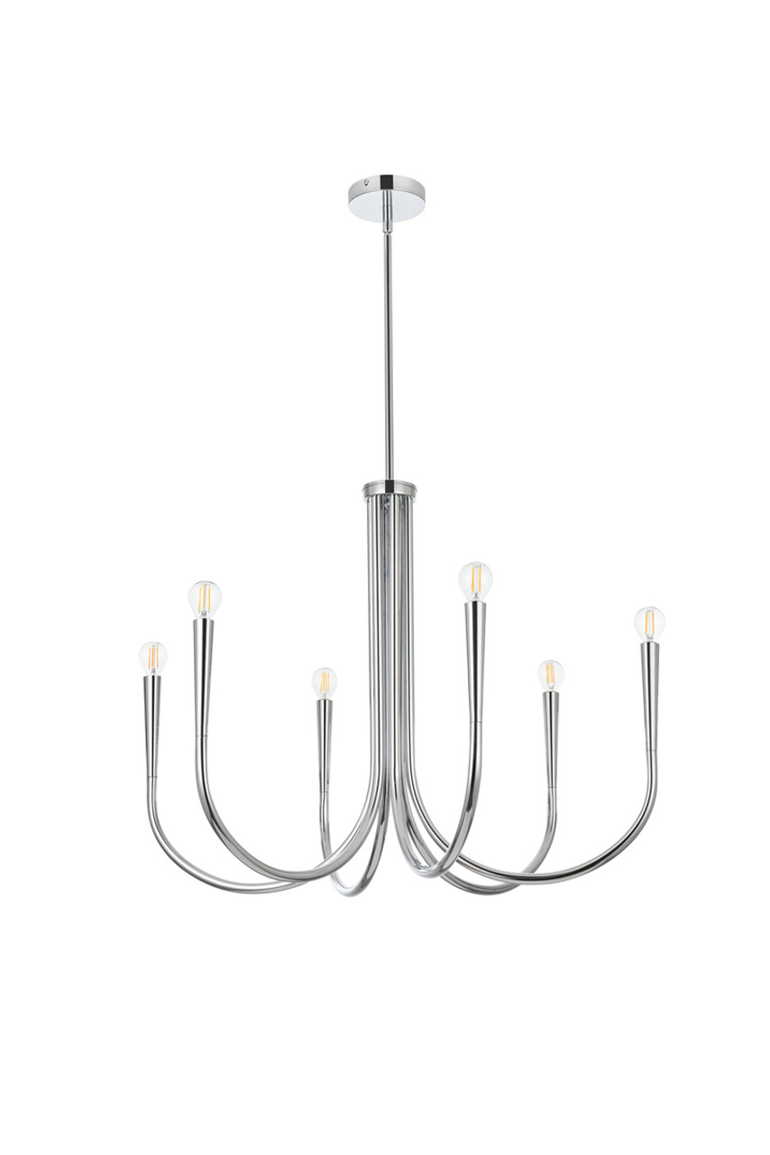 Living District LD722D30C Layne 30 inch chandelier in Chrome