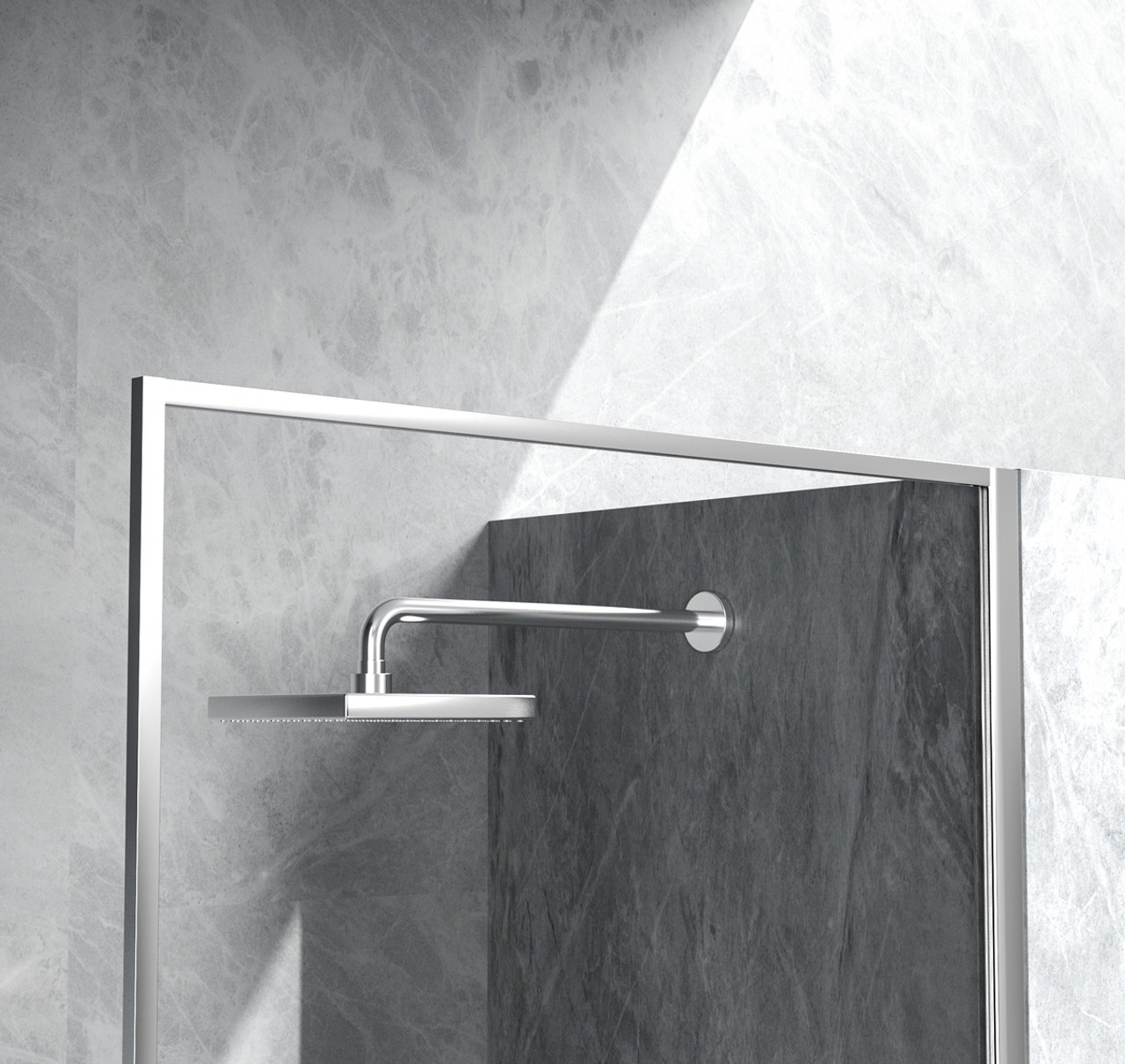 Elegant Kitchen and Bath SD188-3576PCH Fixed framed shower door 35 x 76 Polished Chrome