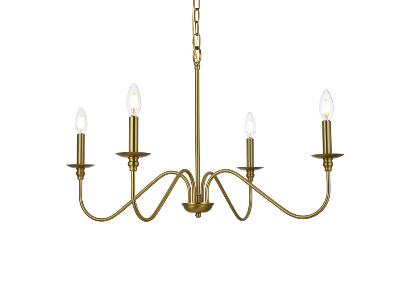 Living District LD5006D30SG Rohan 30 inch chandelier in Satin Gold