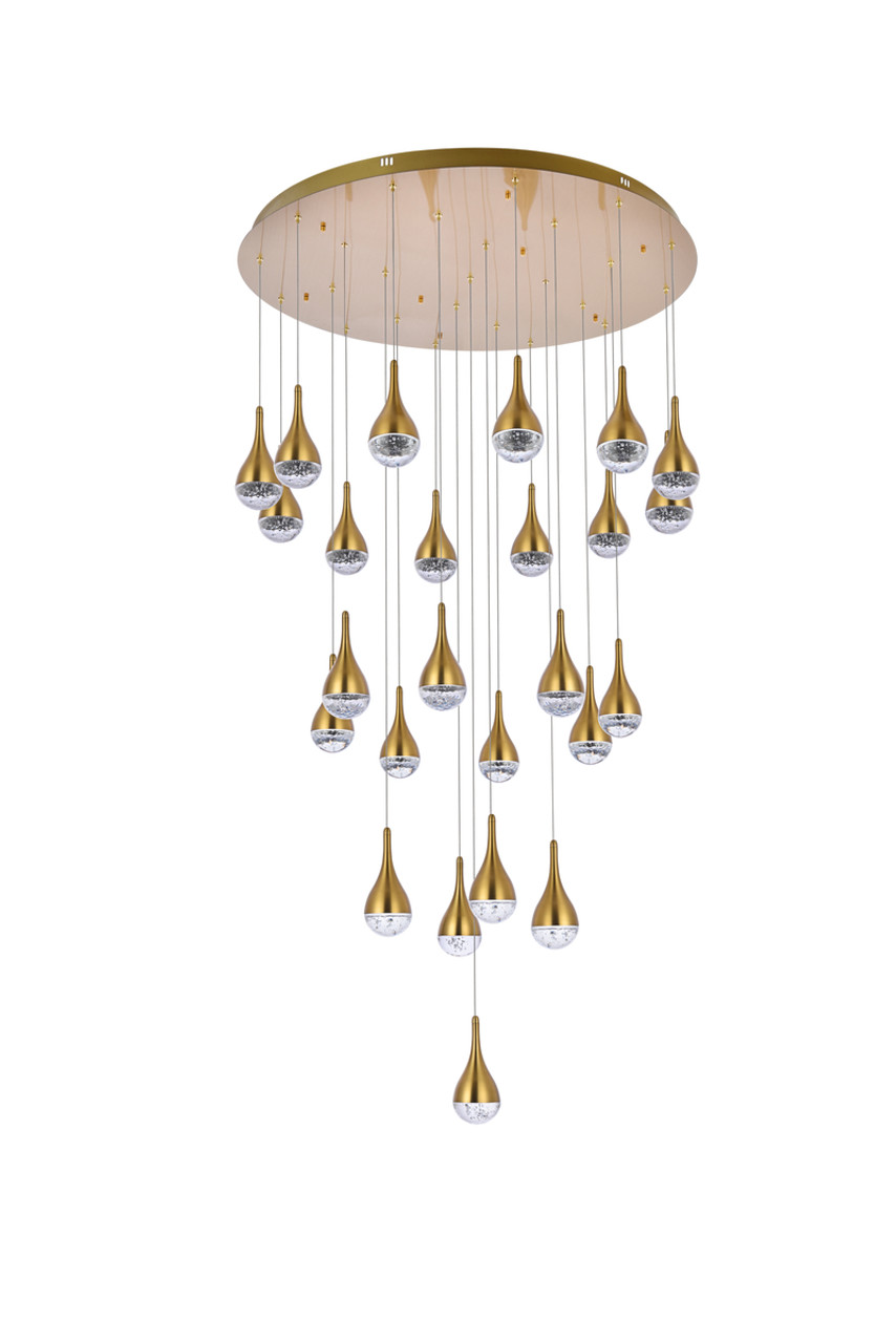 Elegant Lighting 3825D42SG Amherst 42 inch LED chandelier in satin gold