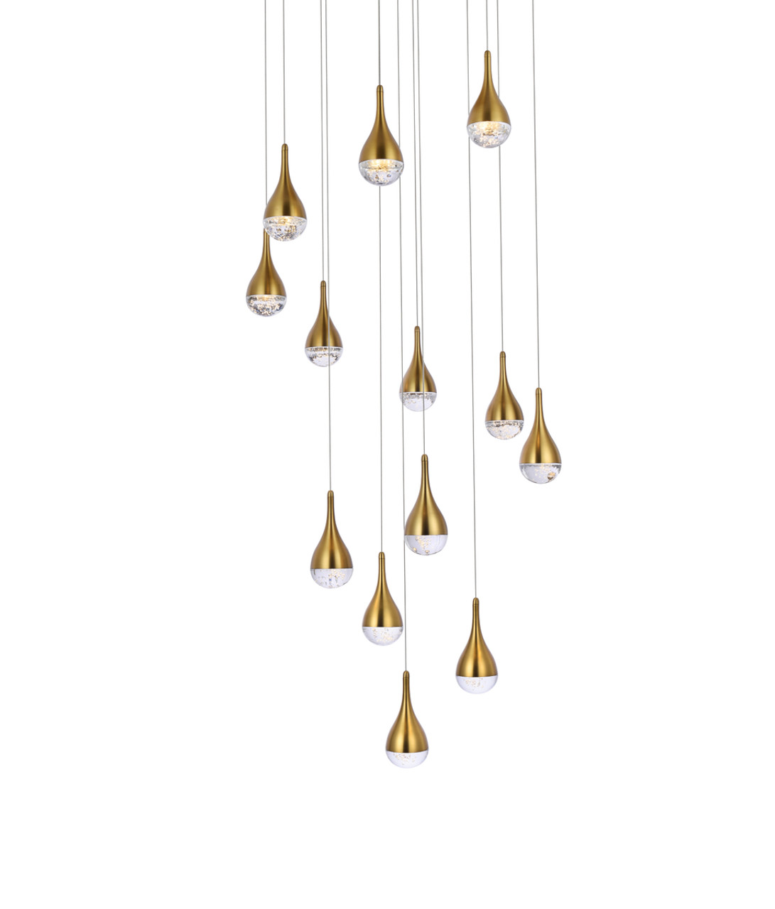 Elegant Lighting 3813D30SG Amherst 30 inch LED chandelier in satin gold