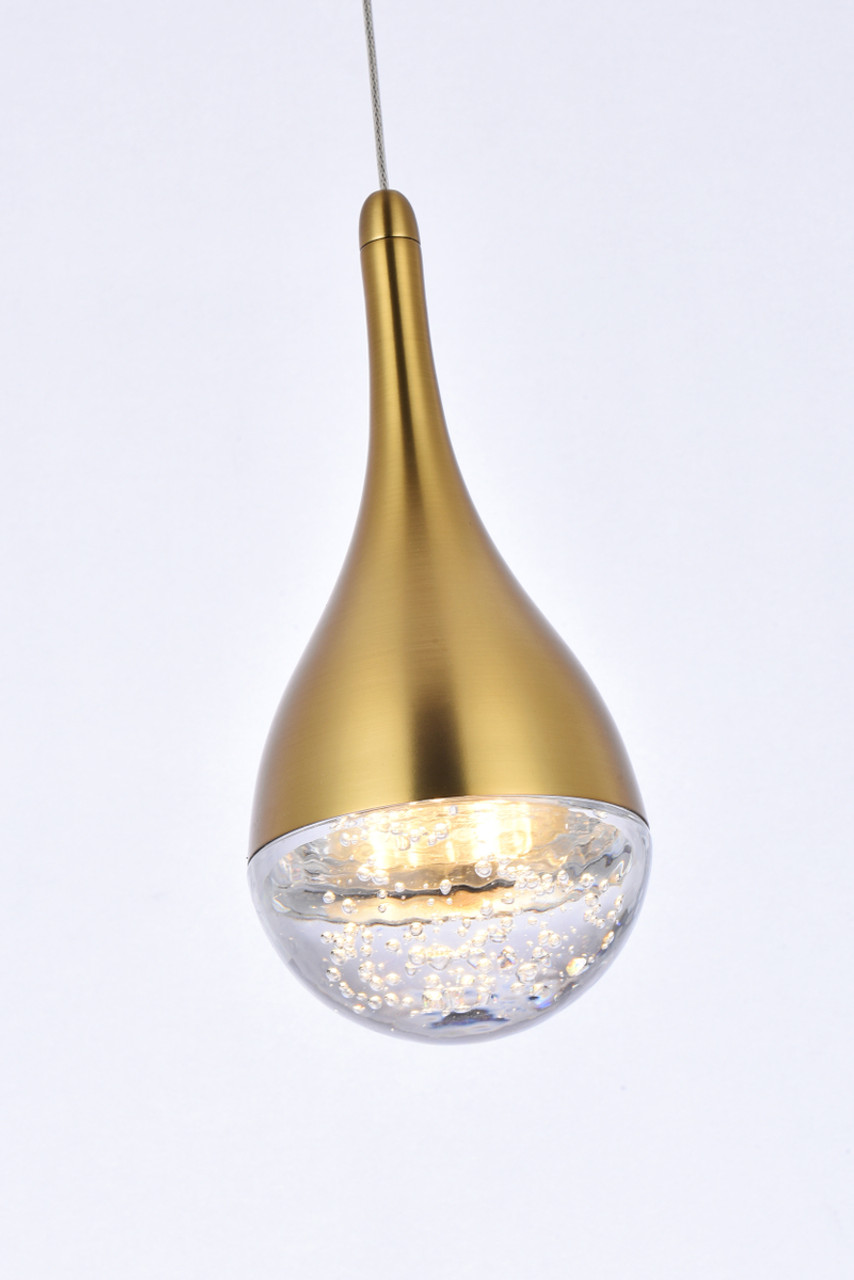 Elegant Lighting 3801D4SG Amherst 5 inch LED pendant in satin gold Elegant Lighting 3801D4SG Amherst 5 inch LED pendant in satin gold