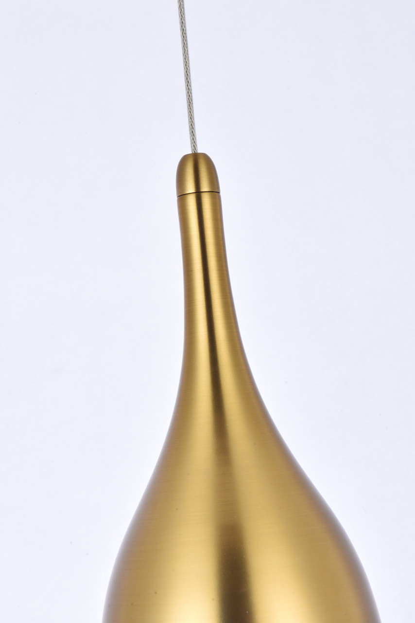 Elegant Lighting 3801D4SG Amherst 5 inch LED pendant in satin gold