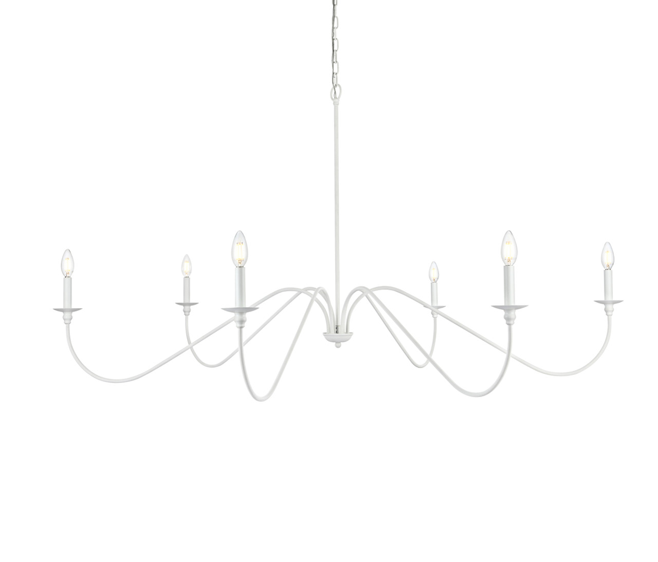 Living District LD5056D60WH Rohan 60 inch chandelier in White