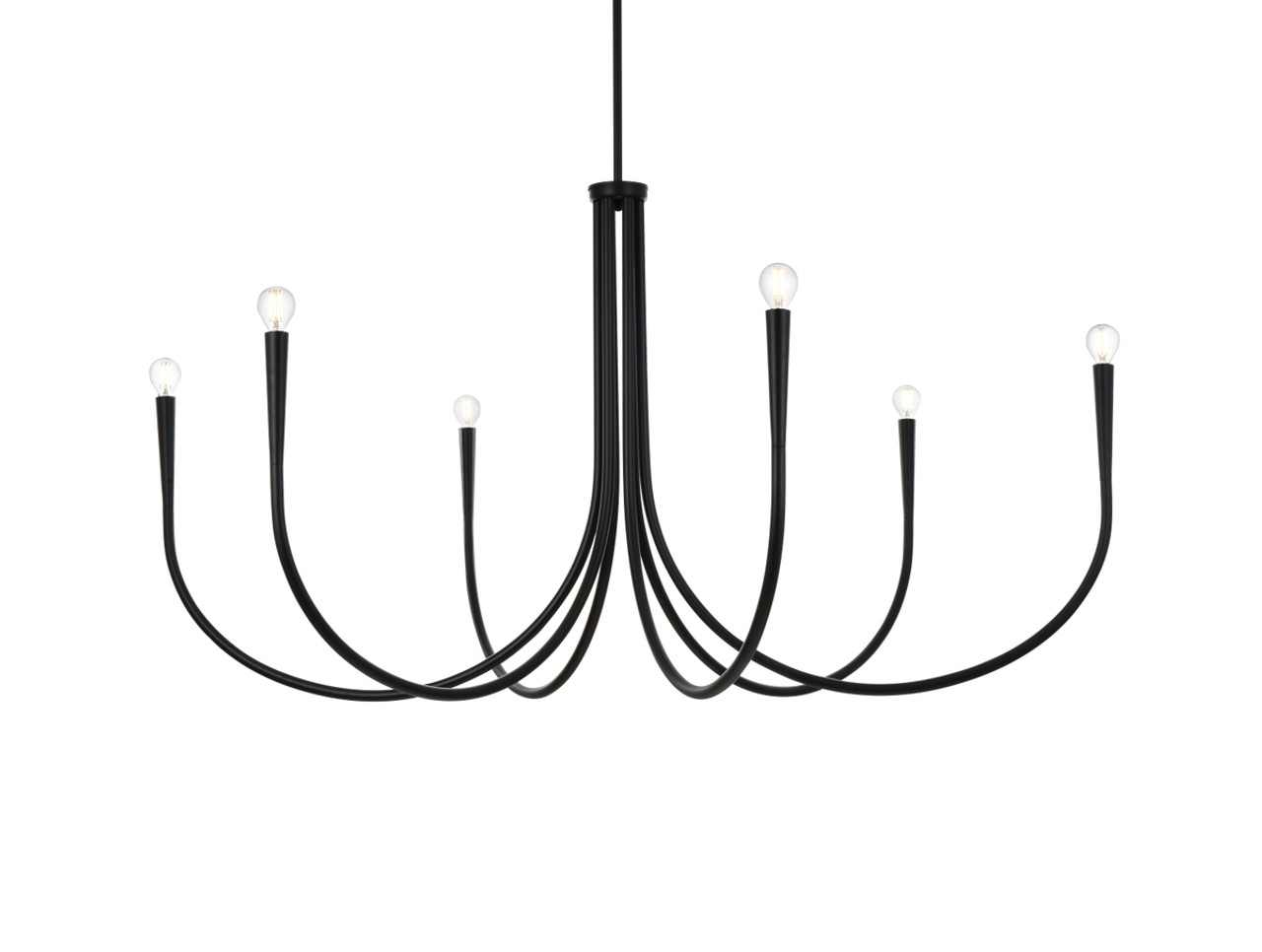 Living District LD722D55BK Layne 55 inch chandelier in Black