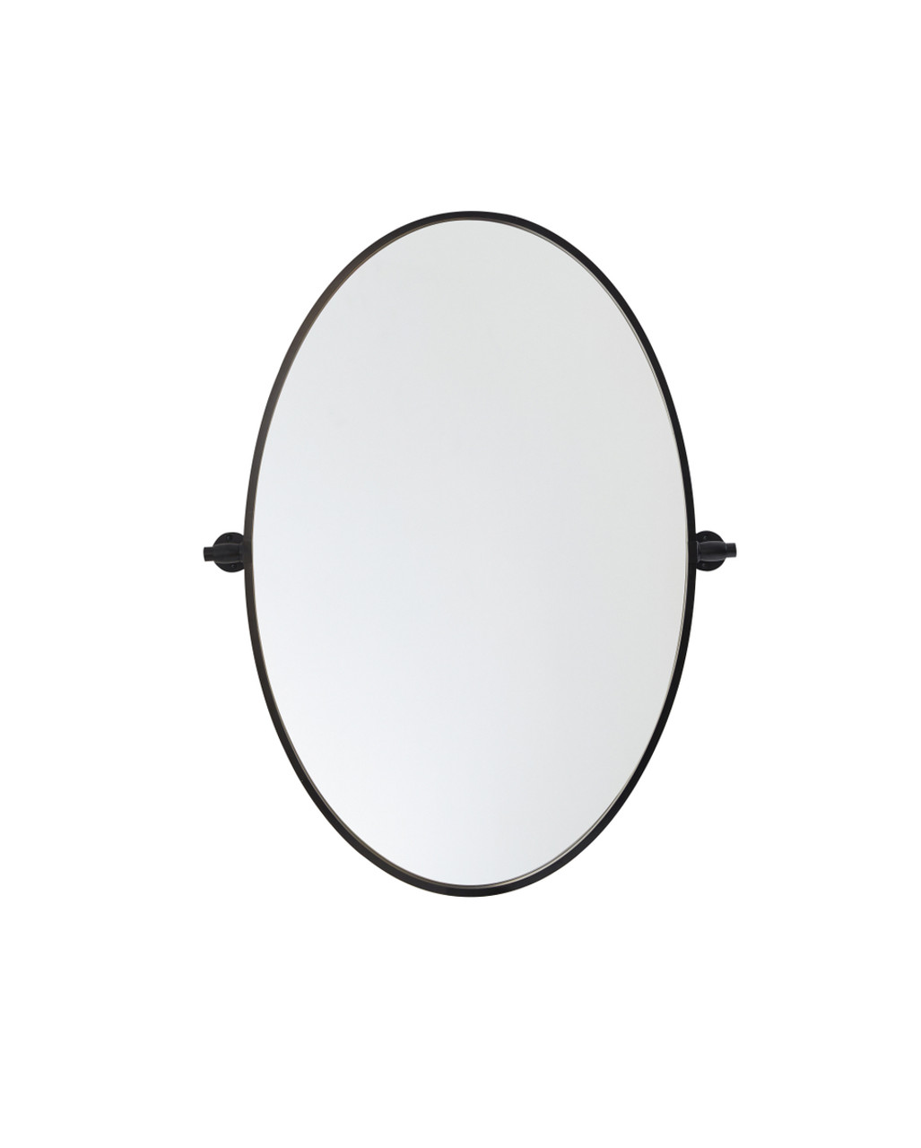 Elegant Décor MR6B30SIL Round pivot mirror 30 inch in silver