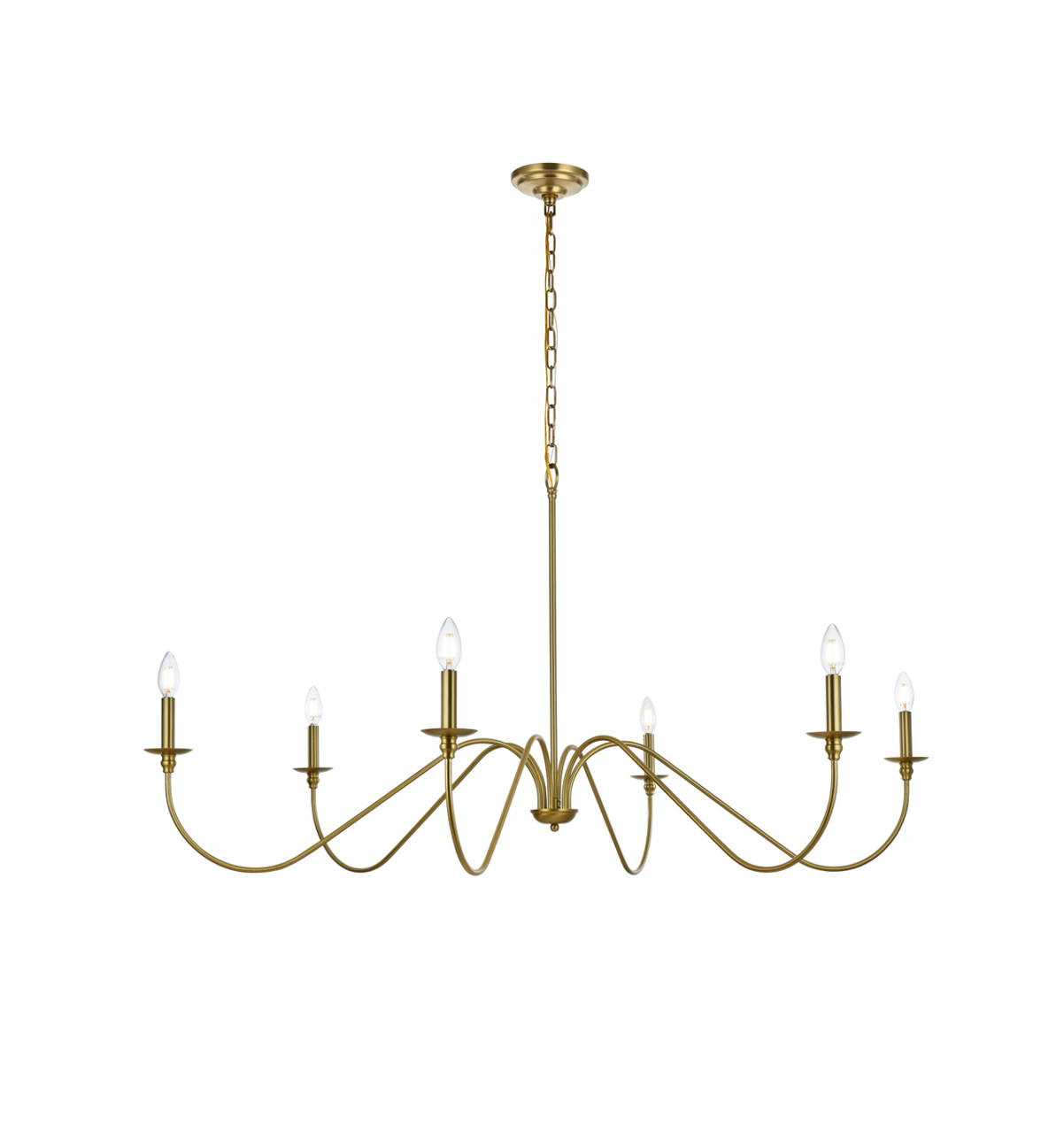 Living District LD5056D54SG Rohan 54 inch chandelier in Satin Gold