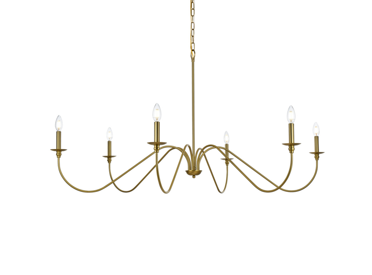 Living District LD5056D54SG Rohan 54 inch chandelier in Satin Gold