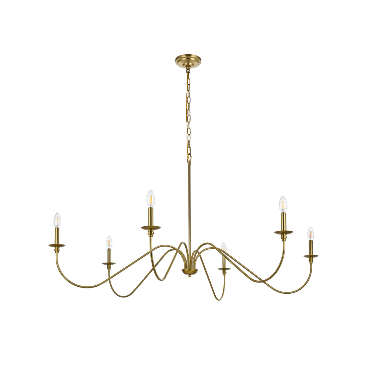 Living District LD5056D54SG Rohan 54 inch chandelier in Satin Gold