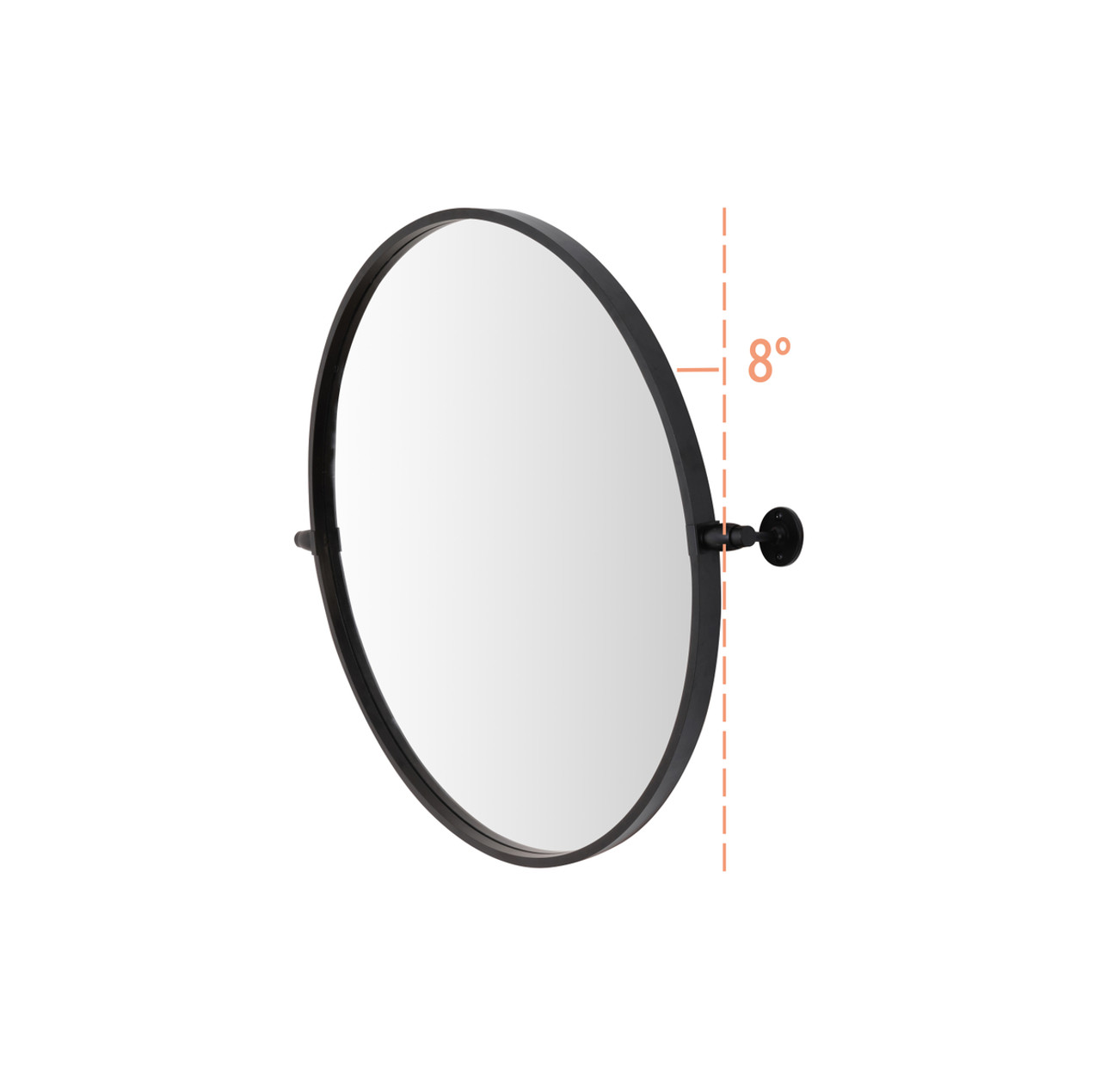 Elegant Décor MR6A2432SIL Soft corner pivot mirror 24x32 inch in silver