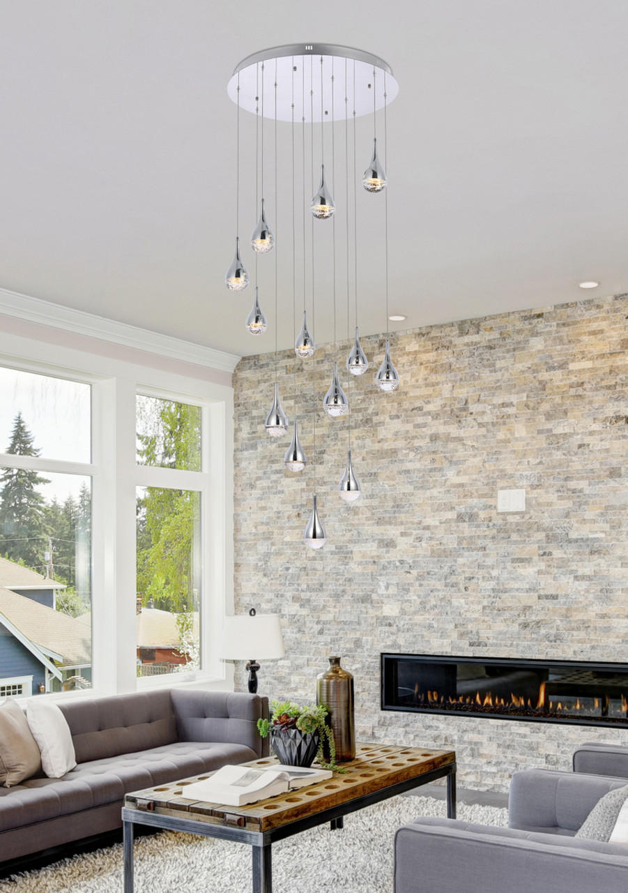 Elegant Lighting 3813D30C Amherst 30 inch LED chandelier in chrome