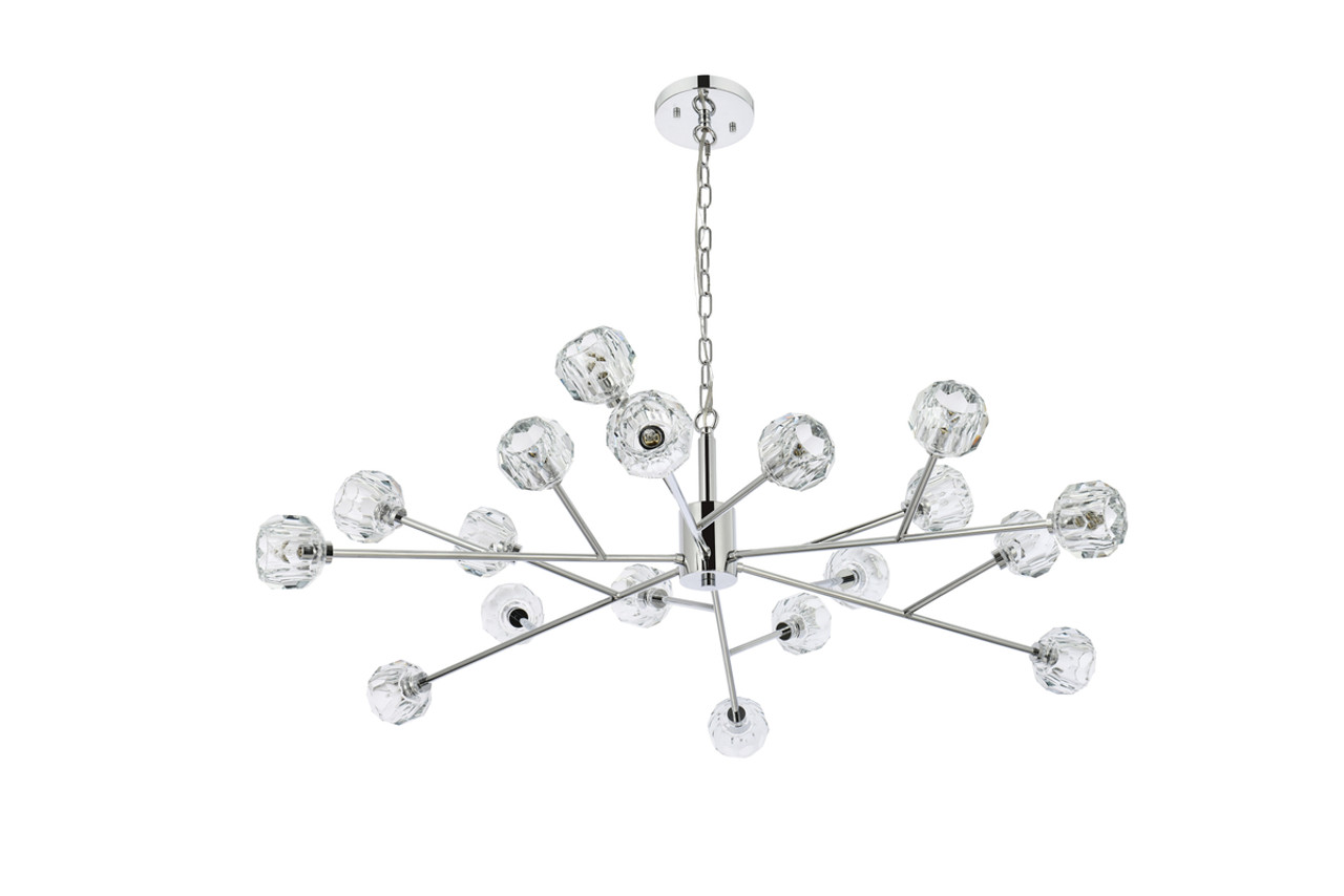 Elegant Lighting 3509D48C Graham 18 Light Pendant in Chrome