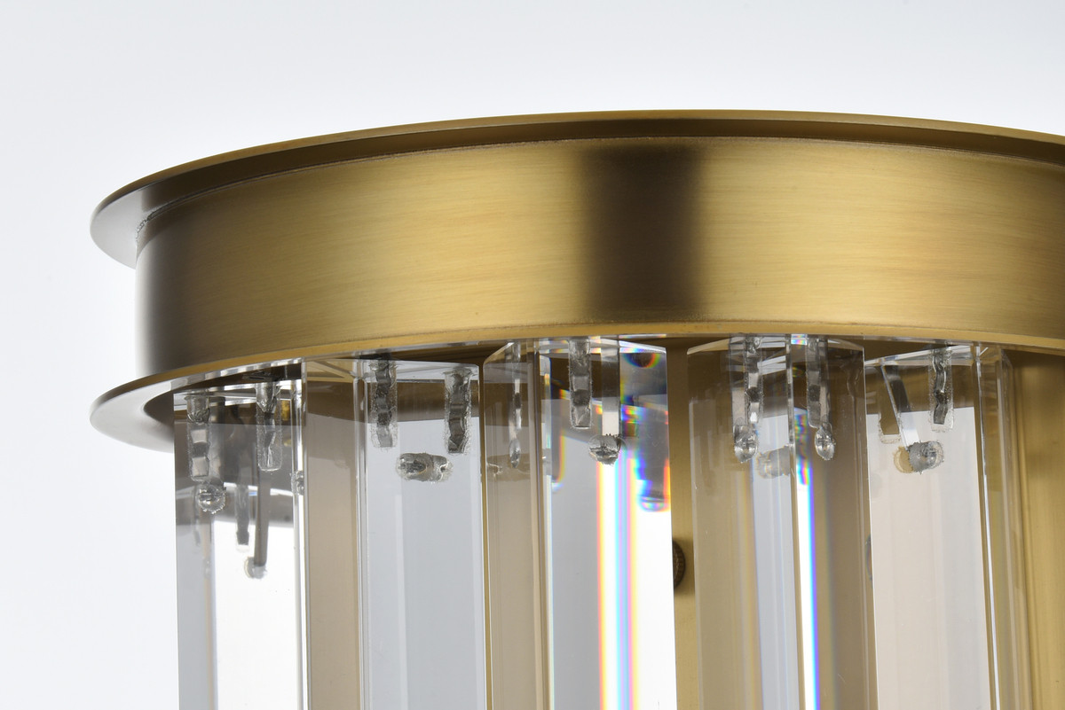 Elegant Lighting 1208W8SG/RC Sydney 8 inch crystal wall sconce in satin gold