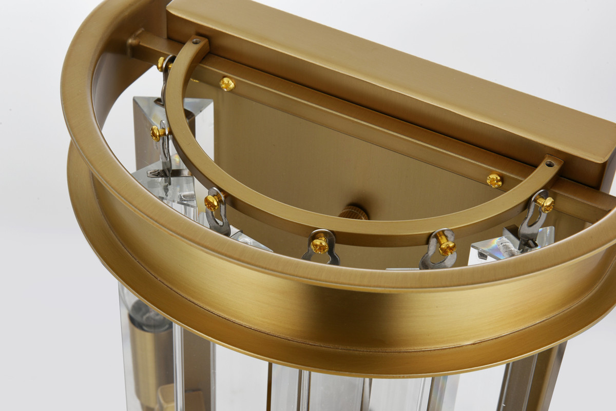 Elegant Lighting 1208W8SG/RC Sydney 8 inch crystal wall sconce in satin gold