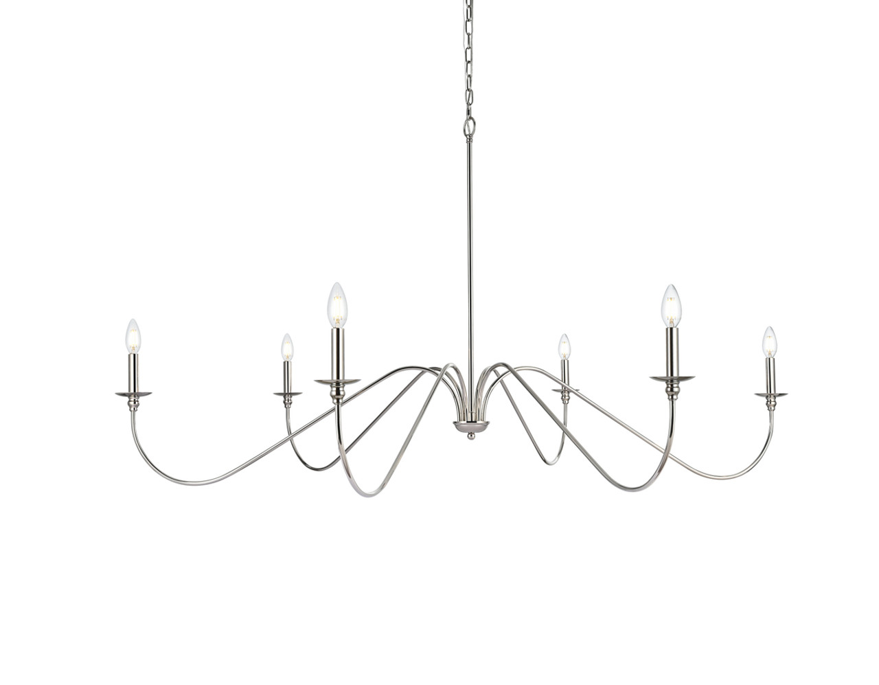 Living District LD5056D60PN Rohan 60 inch chandelier in Polished Nickel Living District LD5056D60PN Rohan 60 inch chandelier in Polished Nickel