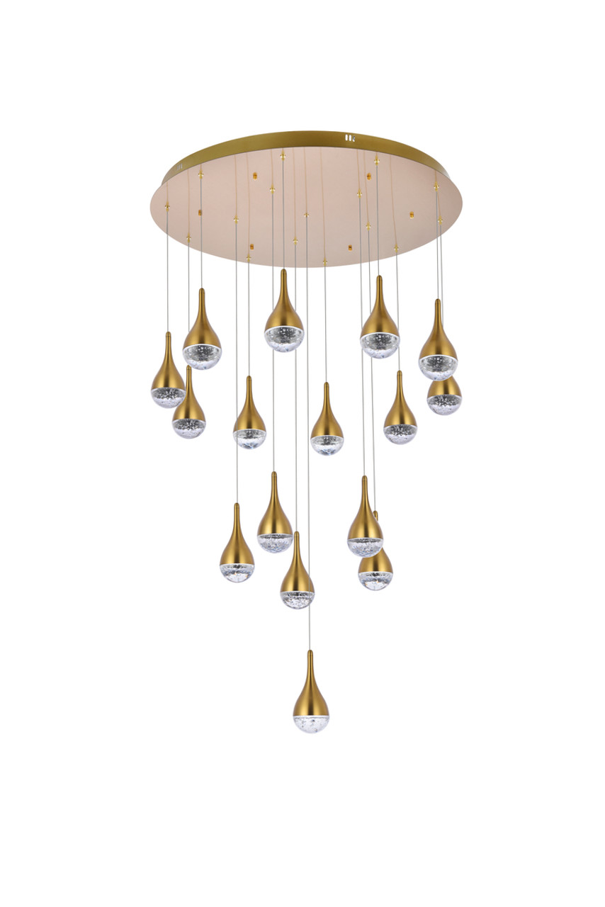 Elegant Lighting 3816D36SG Amherst 36 inch LED chandelier in satin gold