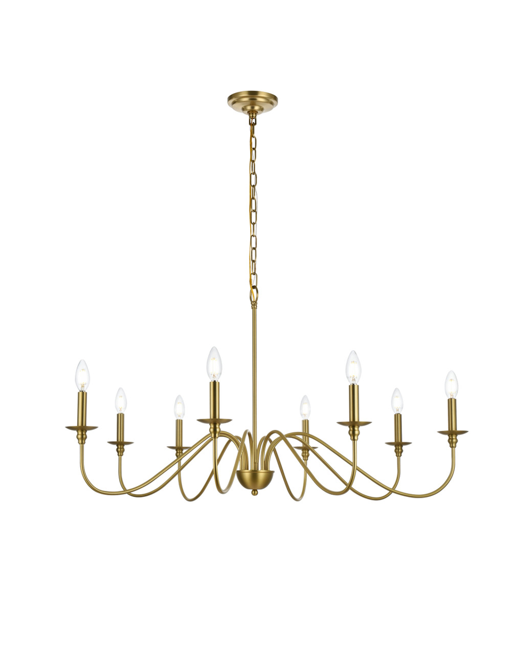 Living District LD5006D42SG Rohan 42 inch chandelier in Satin Gold