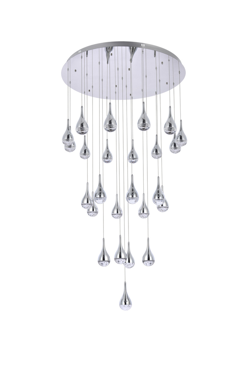 Elegant Lighting 3825D42C Amherst 42 inch LED chandelier in chrome