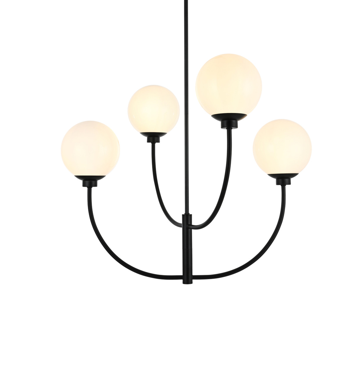 Living District LD814D30BK Nyomi 30 inch chandelier in Black