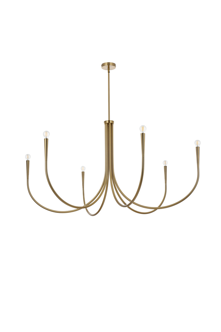 Living District LD722D55SG Layne 55 inch chandelier in Gold