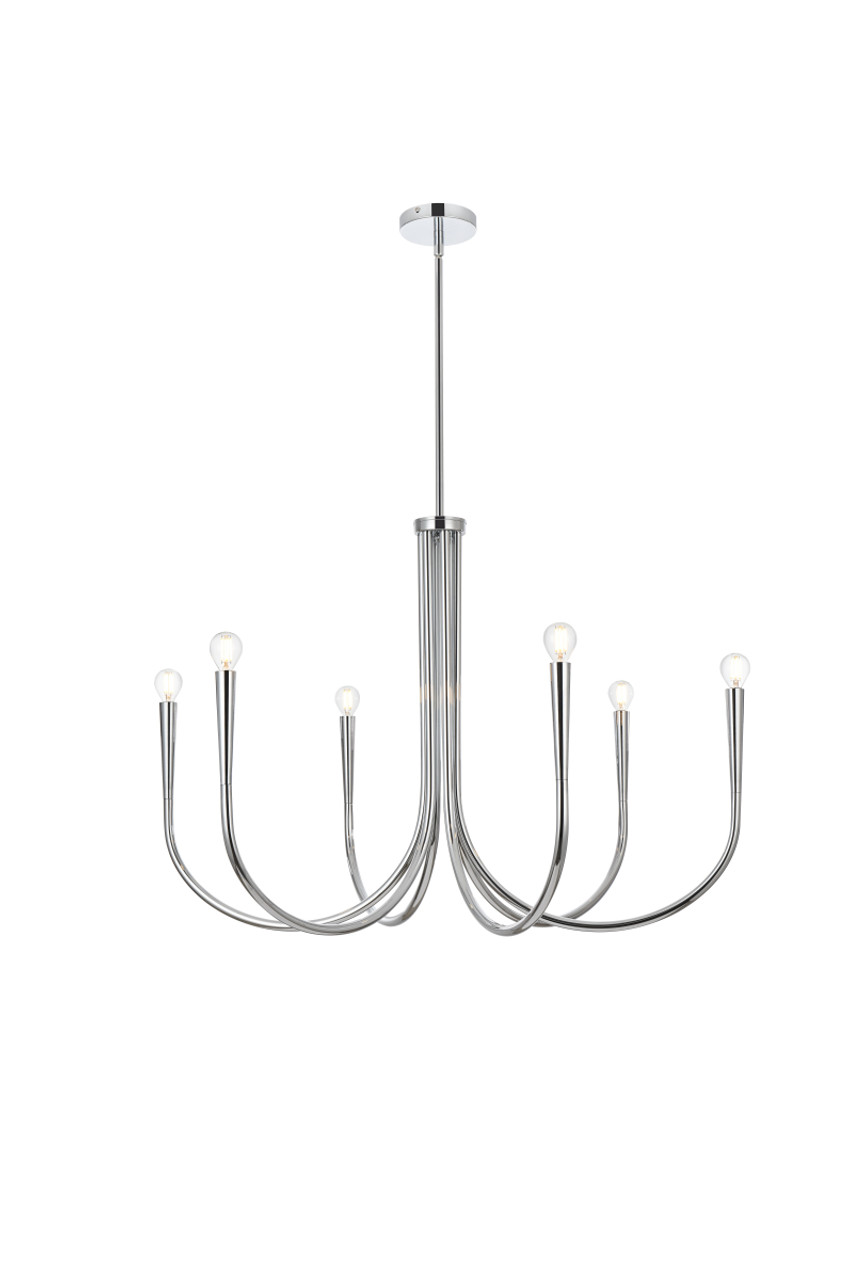 Living District LD722D36C Layne 36 inch chandelier in Chrome