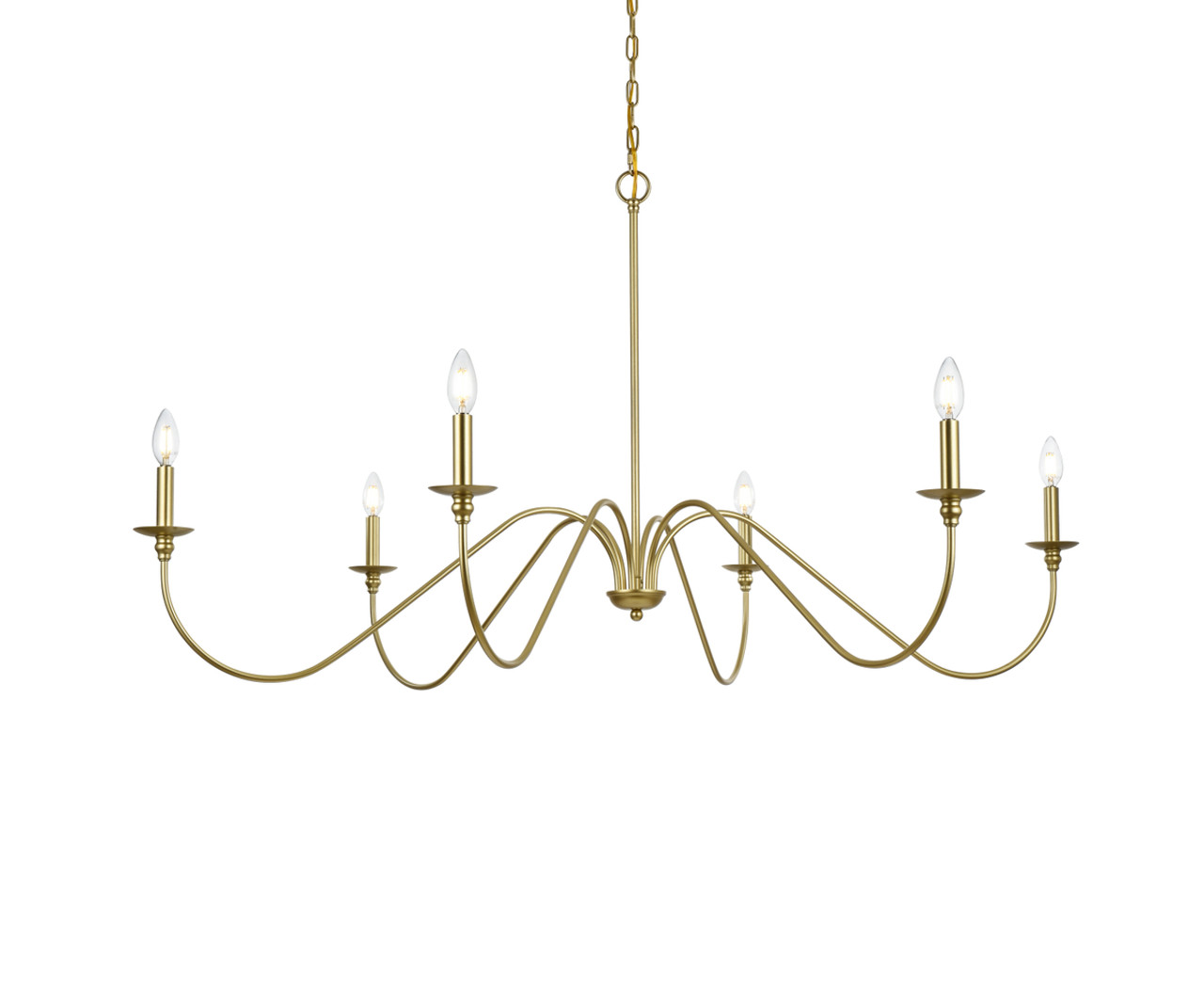 Living District LD5056D54BR Rohan 54 inch chandelier in Brass