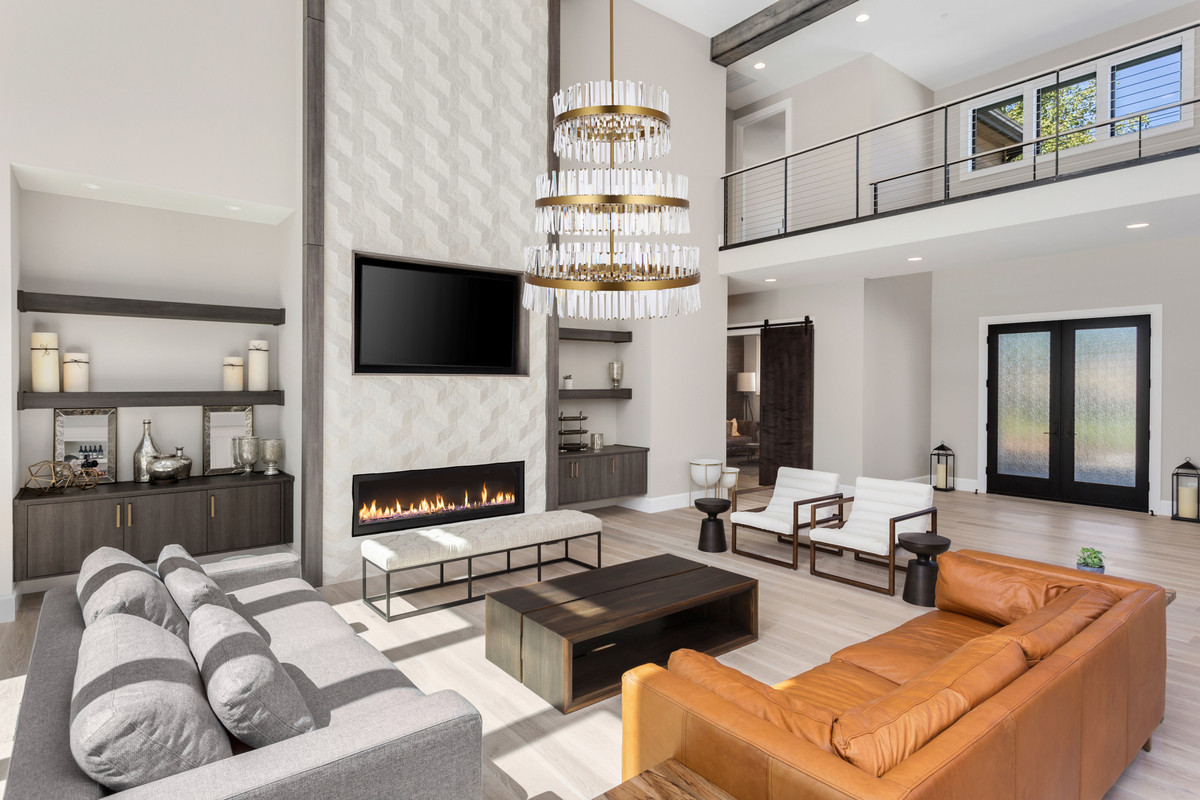 Elegant Lighting 6200G36L3SG Serephina 36 inch 3 tiers crystal round chandelier light in satin gold