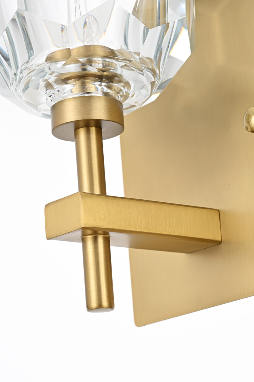 Elegant Lighting 3509W11G Graham 2 Light Wall Sconce in Gold