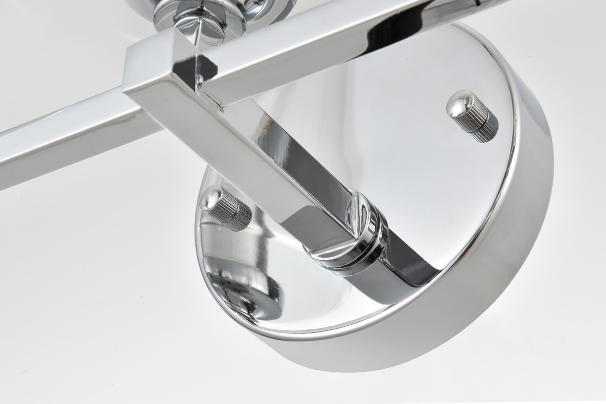 Living District LD7315W23CH Mayson 3 light Chrome and Clear Bath Sconce