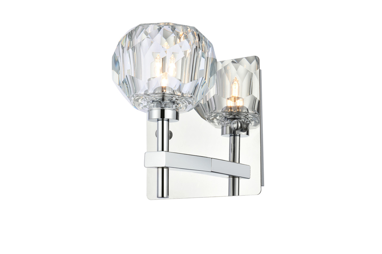 Elegant Lighting 3509W6C Graham 1 Light Wall Sconce in Chrome