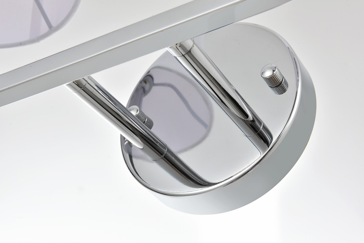 Living District LD7322W16CH Colson 2 light Chrome and Clear Bath Sconce