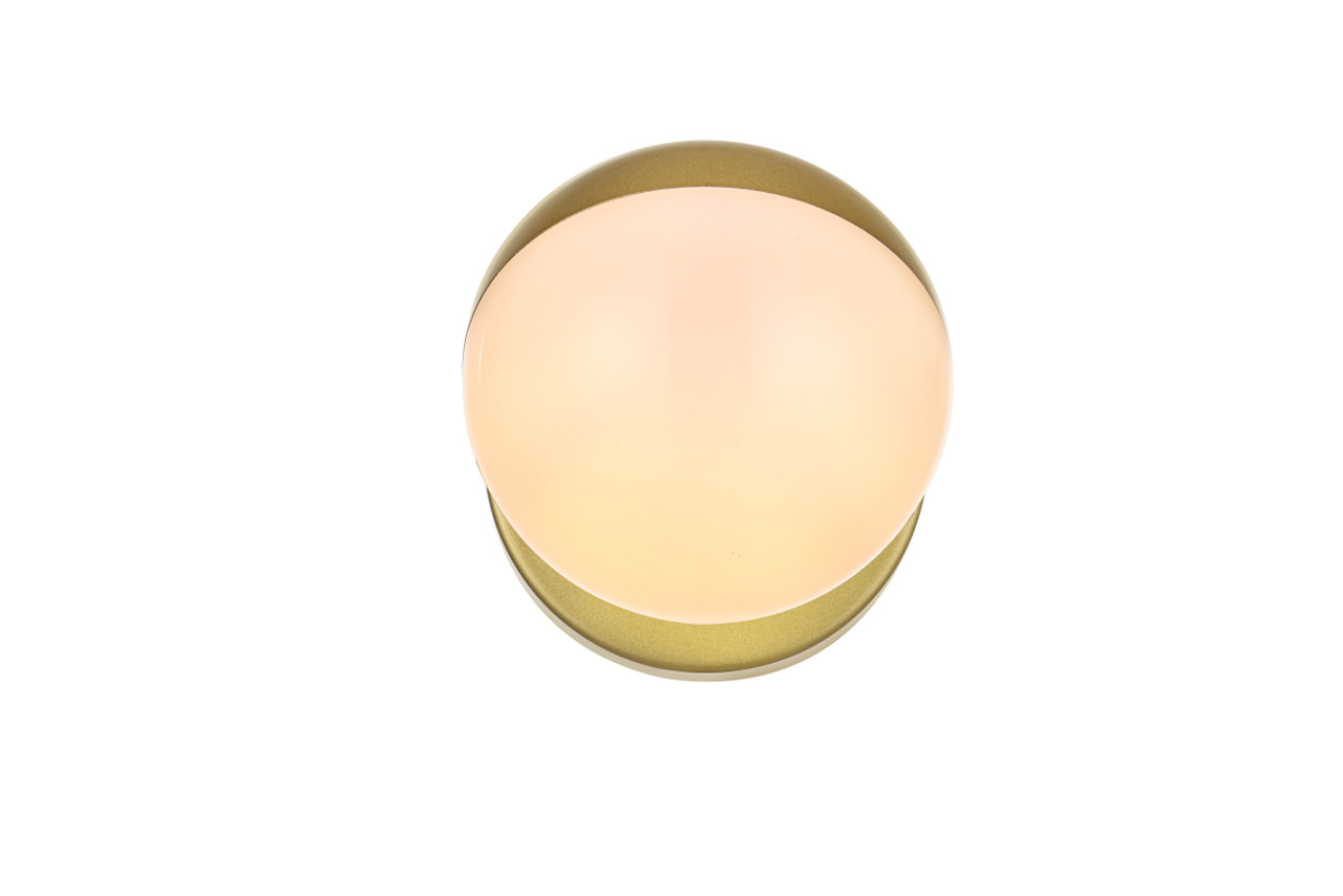 Living District LD7305W5BRA Majesty 1 light Brass and frosted white Bath Sconce