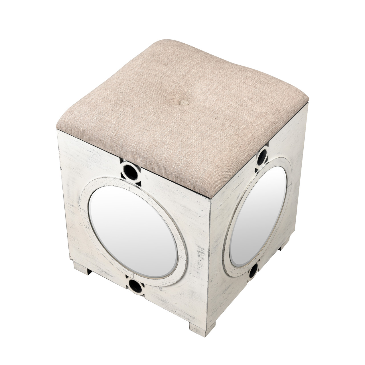 ELK HOME S0035-11202 Newman Storage Ottoman - Cream