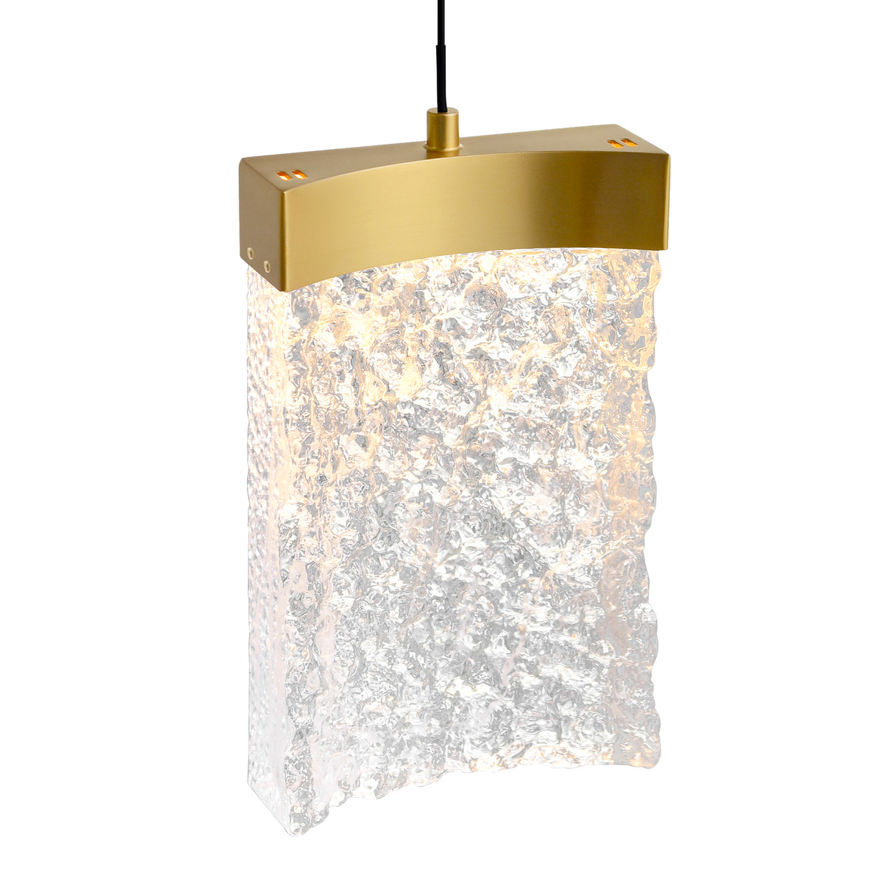 CWI LIGHTING 1587P6-1-624 Lava Integrated LED Brass Mini Pendant