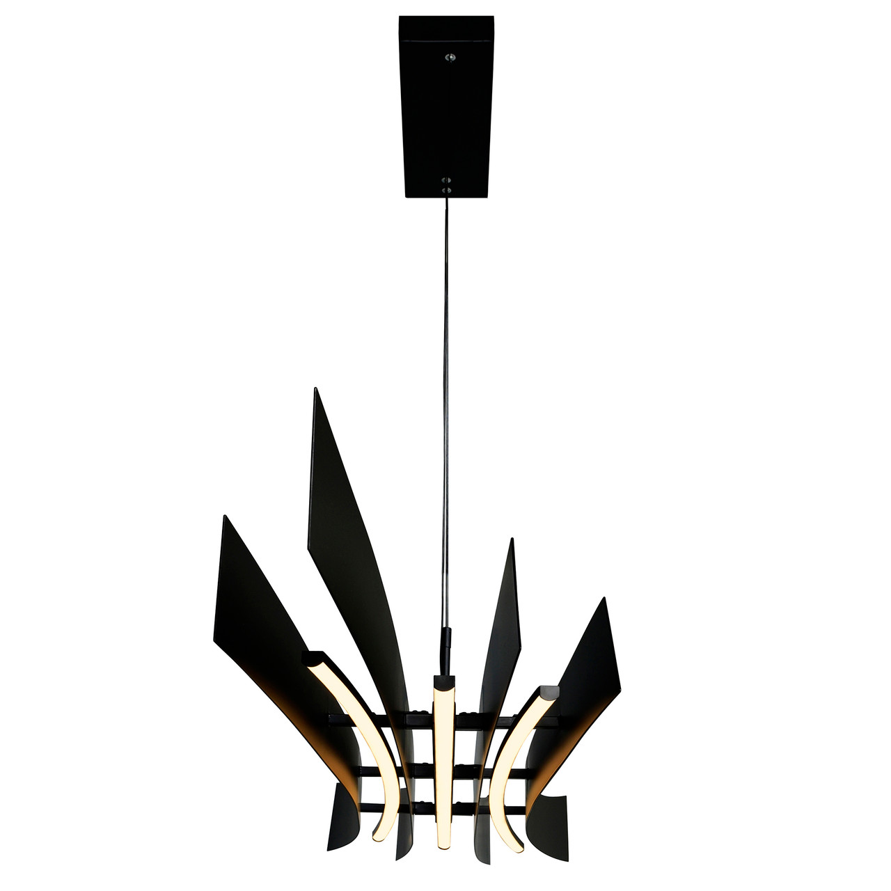 CWI LIGHTING 1698P50-101 Candora Integrated LED Black Chandelier